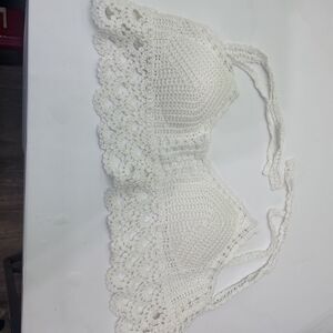 crochet top blouse lace one size